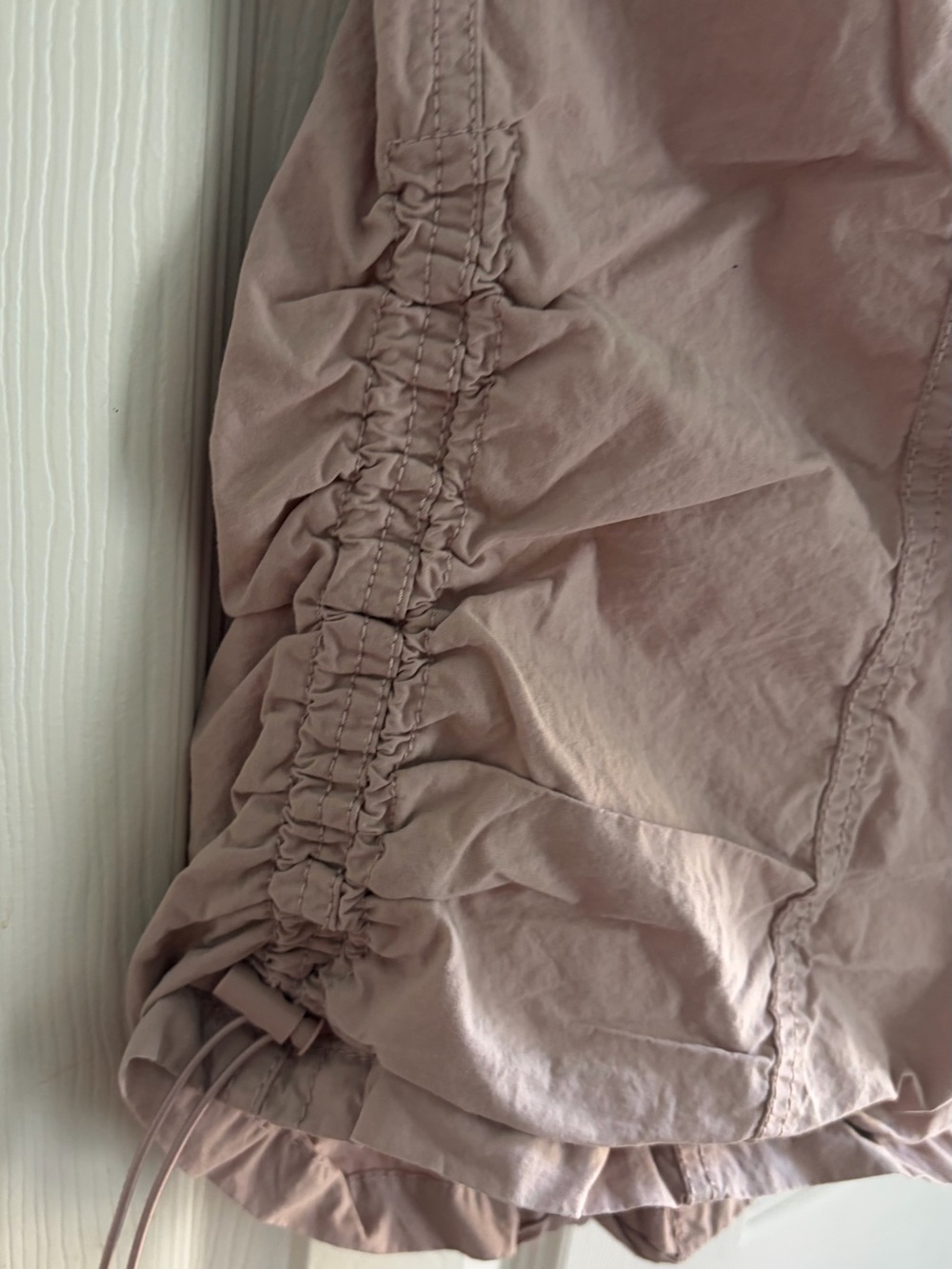 Light Pink Cargo Drawstring Women’s Pants - Picture 3 of 5